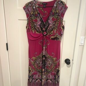 Glamour Pink Paisley Midi Dress